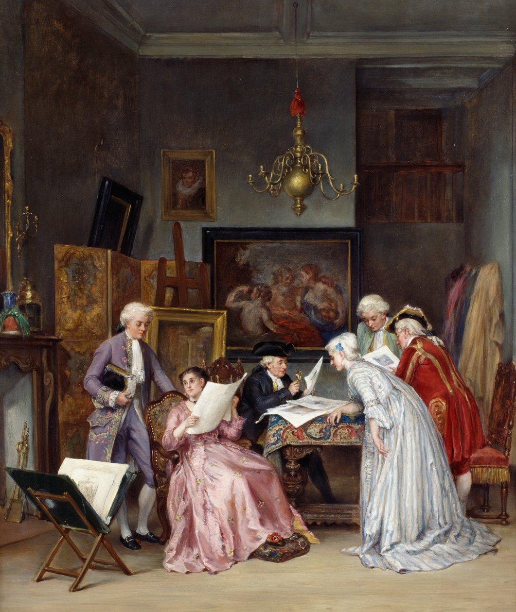 A gyűjtői dolgozószoba alkotó: Leon Marie Constant Dansaert