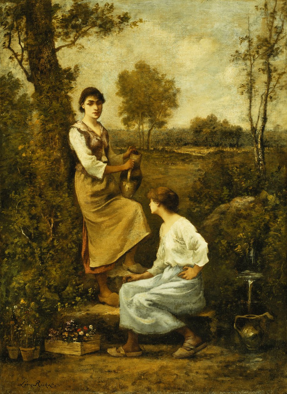 A kútnál, alkotó: Leon Richet