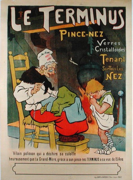 A „Le Terminus pince-nez”-t hirdető plakát alkotó: Leon Sandis