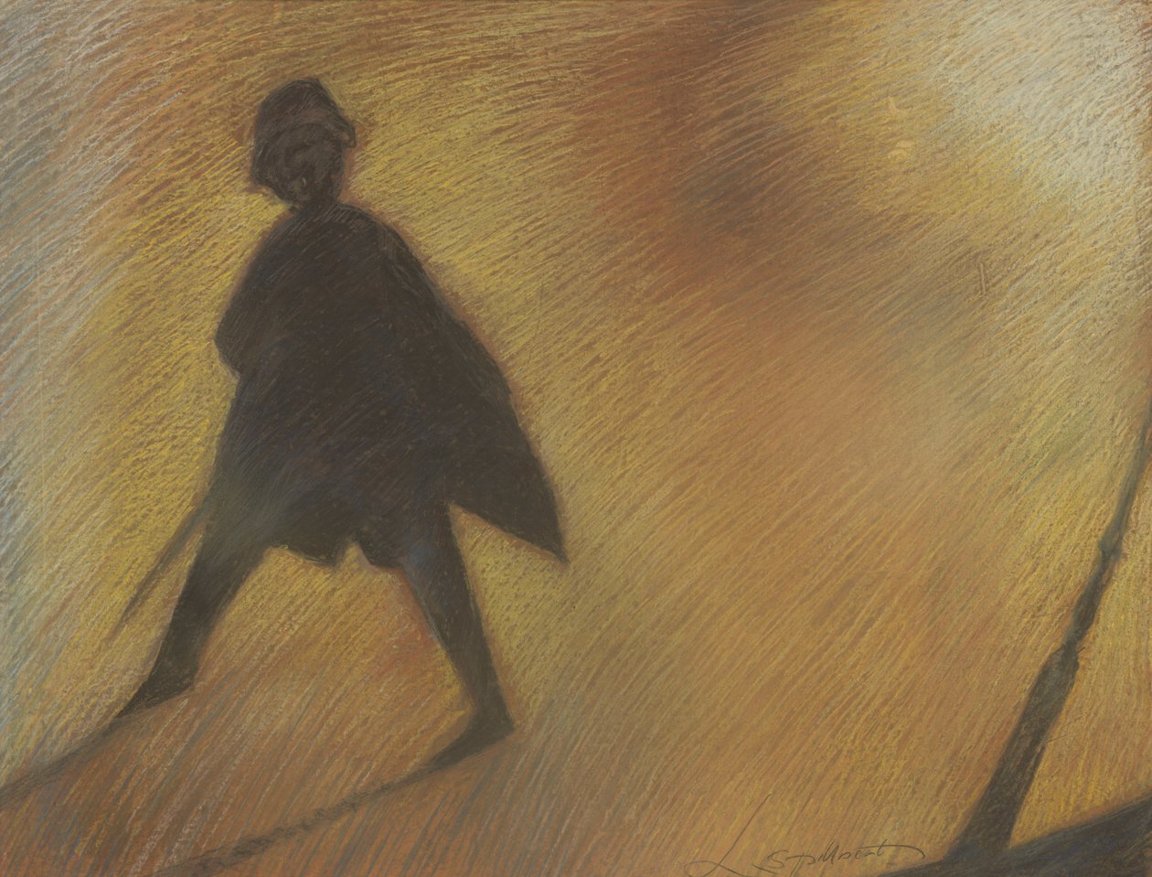 Egy gyönyörű nap vége, alak ellenfényben alkotó: Leon Spilliaert