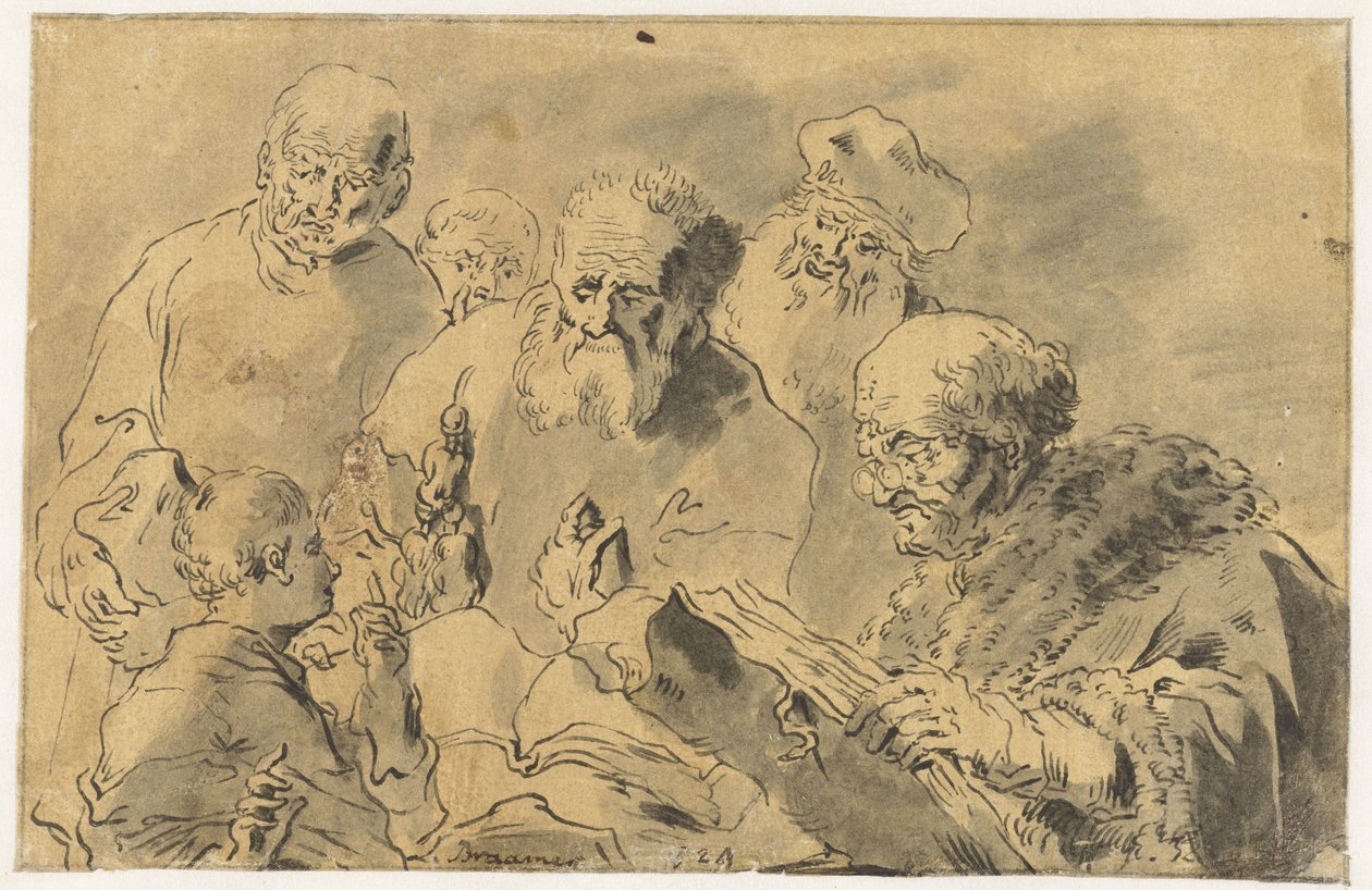 Krisztus és az írástudók alkotó: Leonaert Bramer