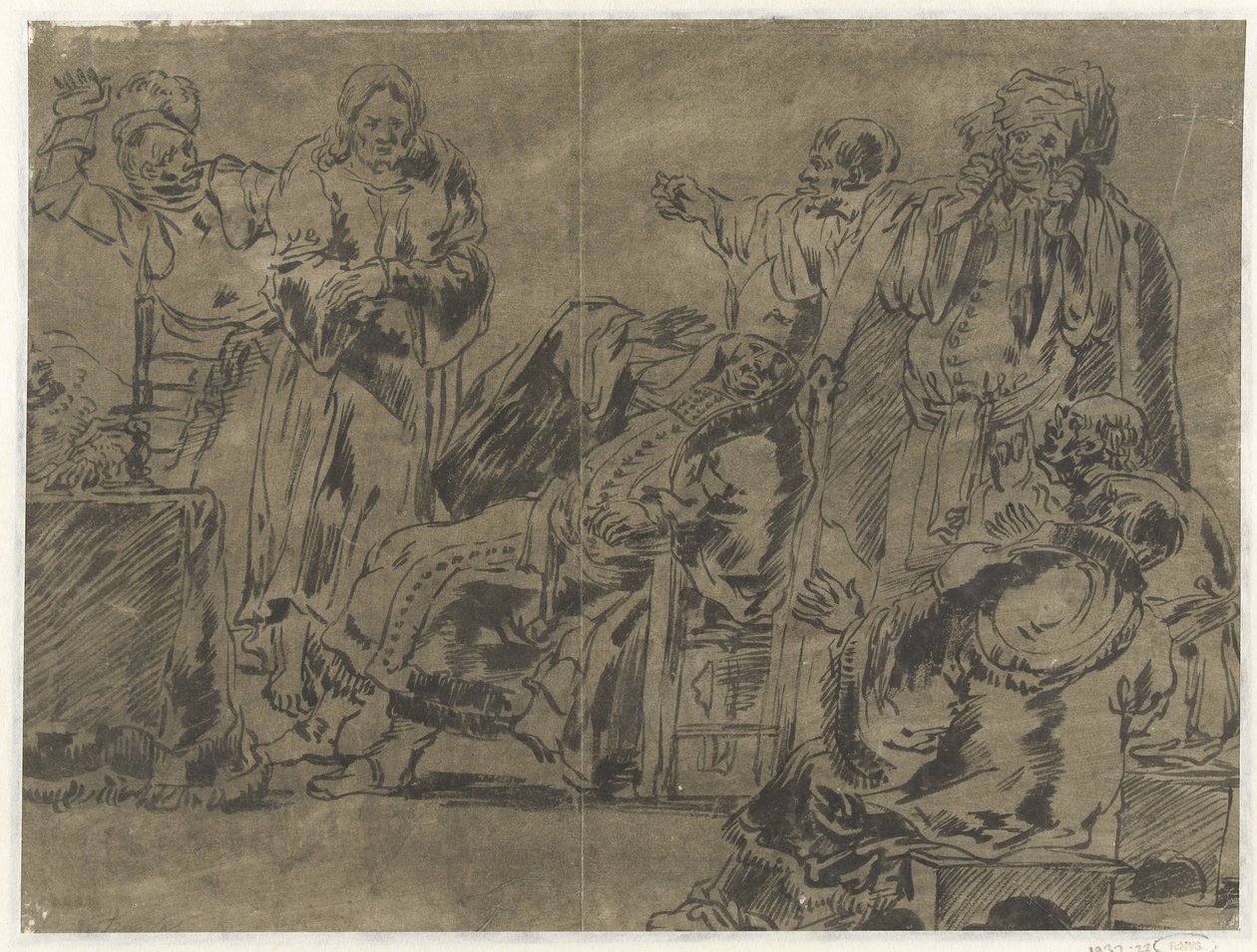 Krisztus a főpap előtt alkotó: Leonaert Bramer