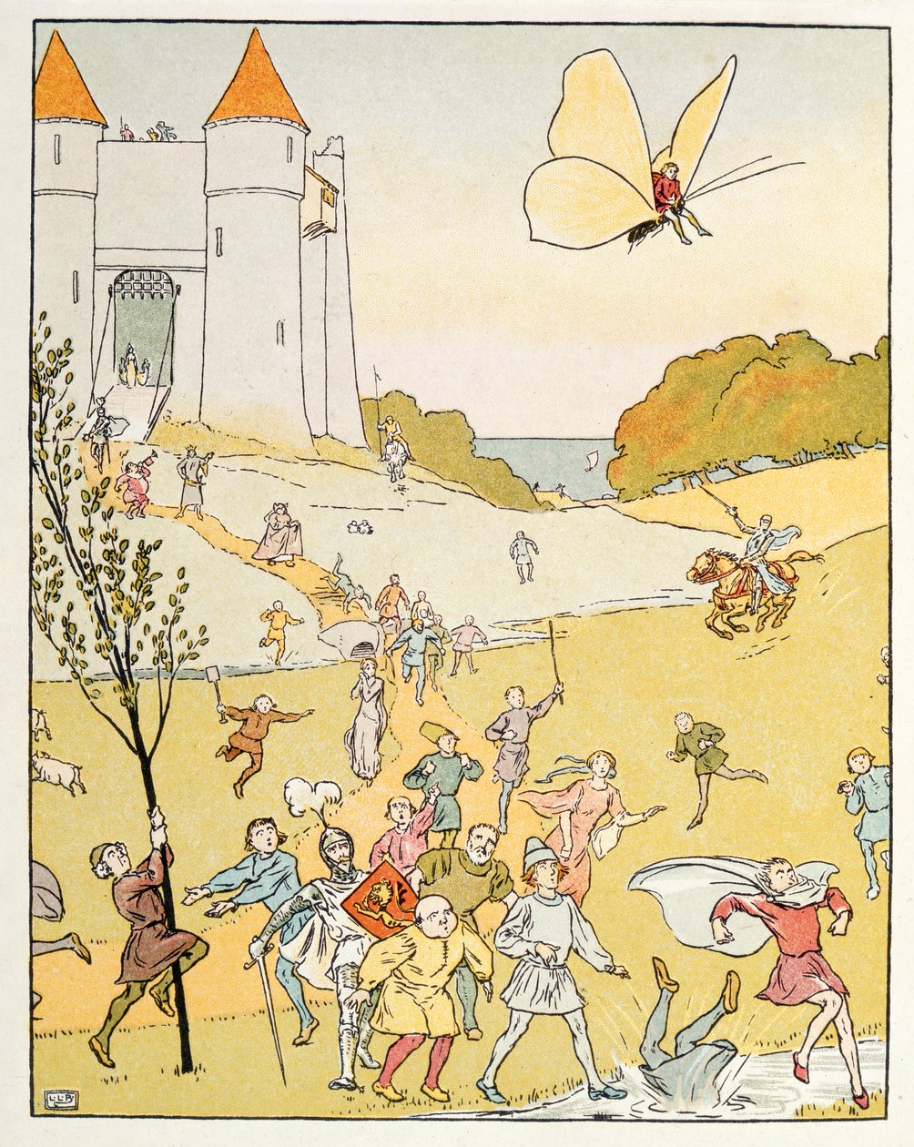 Illusztráció a Tom Thumbból alkotó: Leonard Leslie Brooke