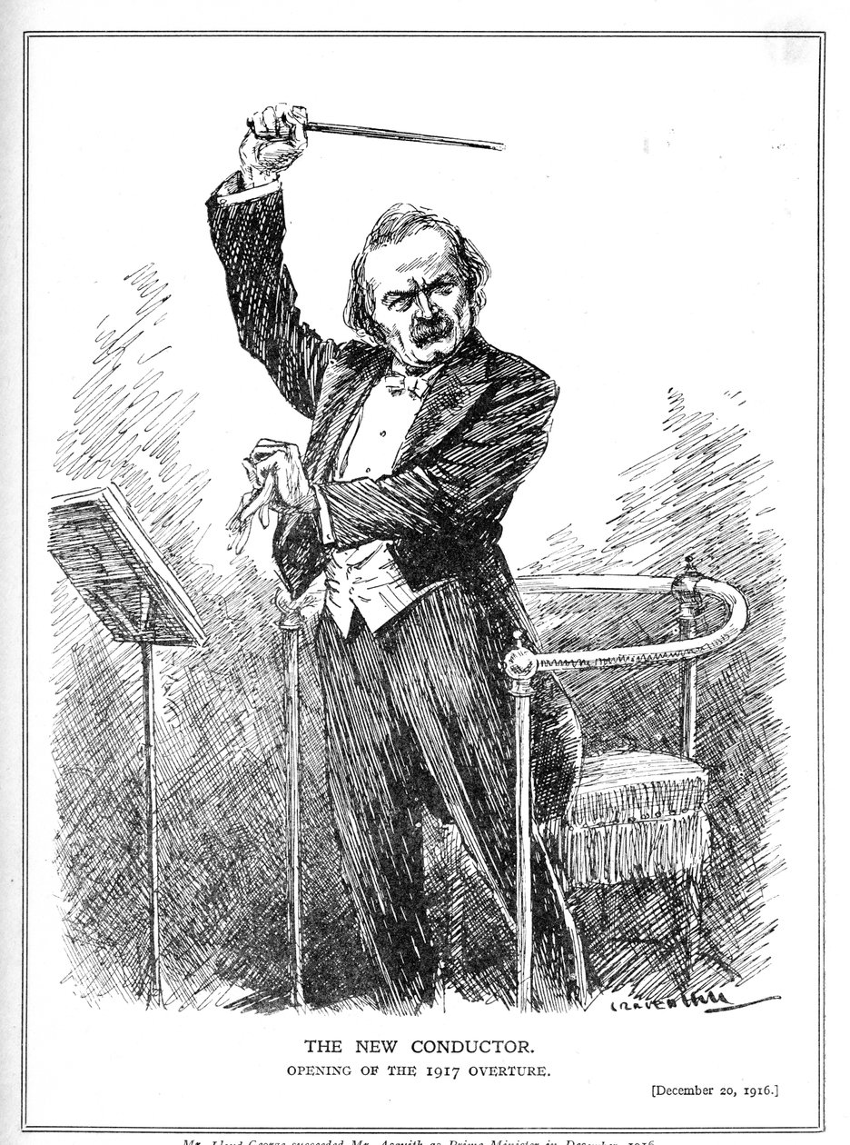 Lloyd George mint a koalíciós kormány új vezetője, 1916 decembere alkotó: Leonard Raven Hill