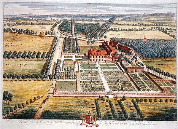 Dawly Middlesex megyében Johannes Kip (kb. 1652-1722) metszete (metszet) alkotó: Leonard (after) Knyff