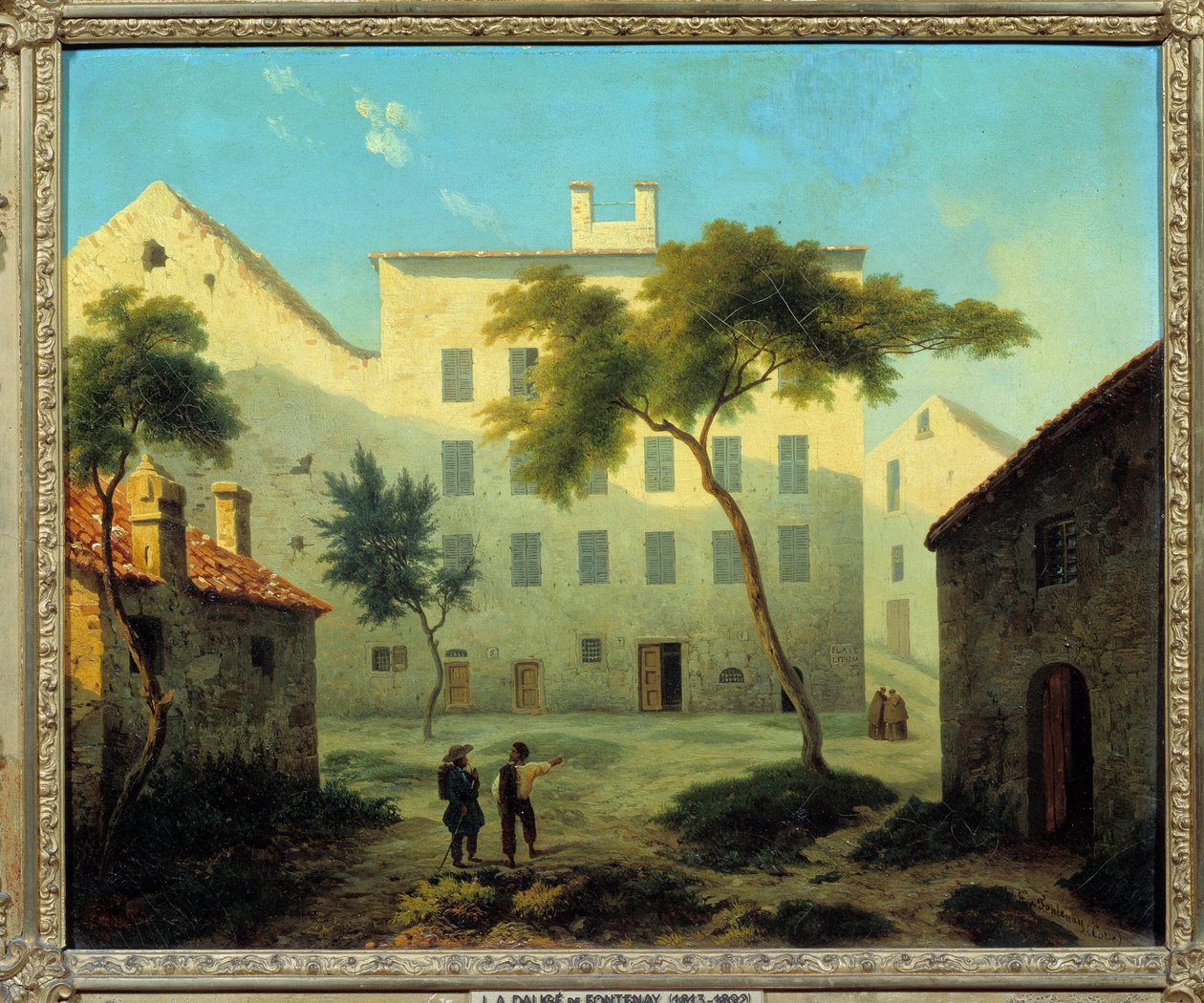 Bonaparte Napóleon (1769-1821) szülőhelyének kilátása Ajaccio en Corsica Leonard Dalige de Fontenay (1813-1892) festménye 1849 V. 0,38x0,46 m Malmaison musee du chateau alkotó: Leonard Alexis Dalige de Fontenay