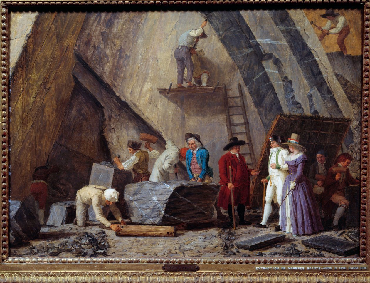 Saint-Anne márvány kitermelése egy kőbányából alkotó: Léonard Defrance