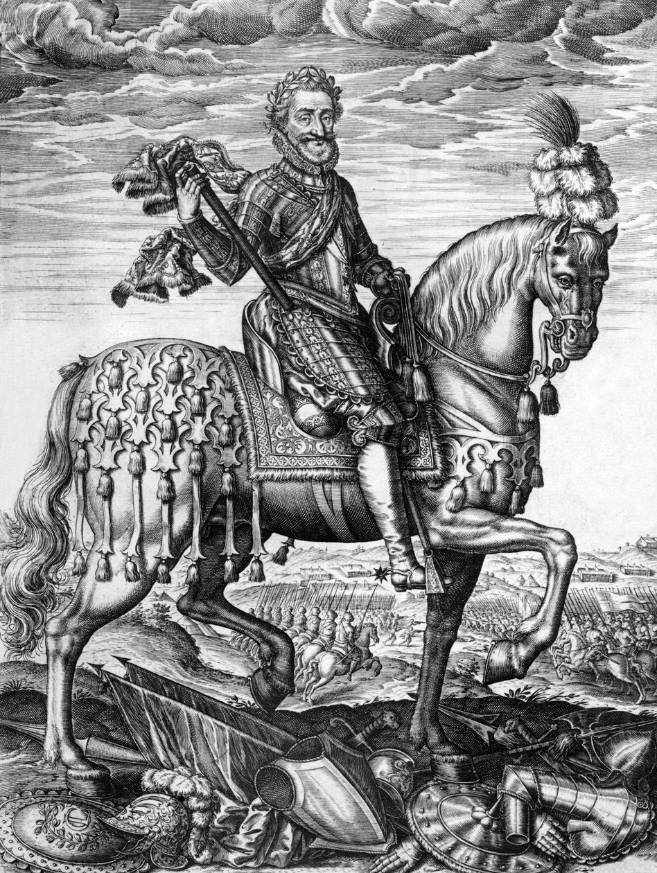 IV. Henrik (1553-1610) francia király 1589-1610 között, metszet Leonard Gaultier alkotó: Leonard Gaultier