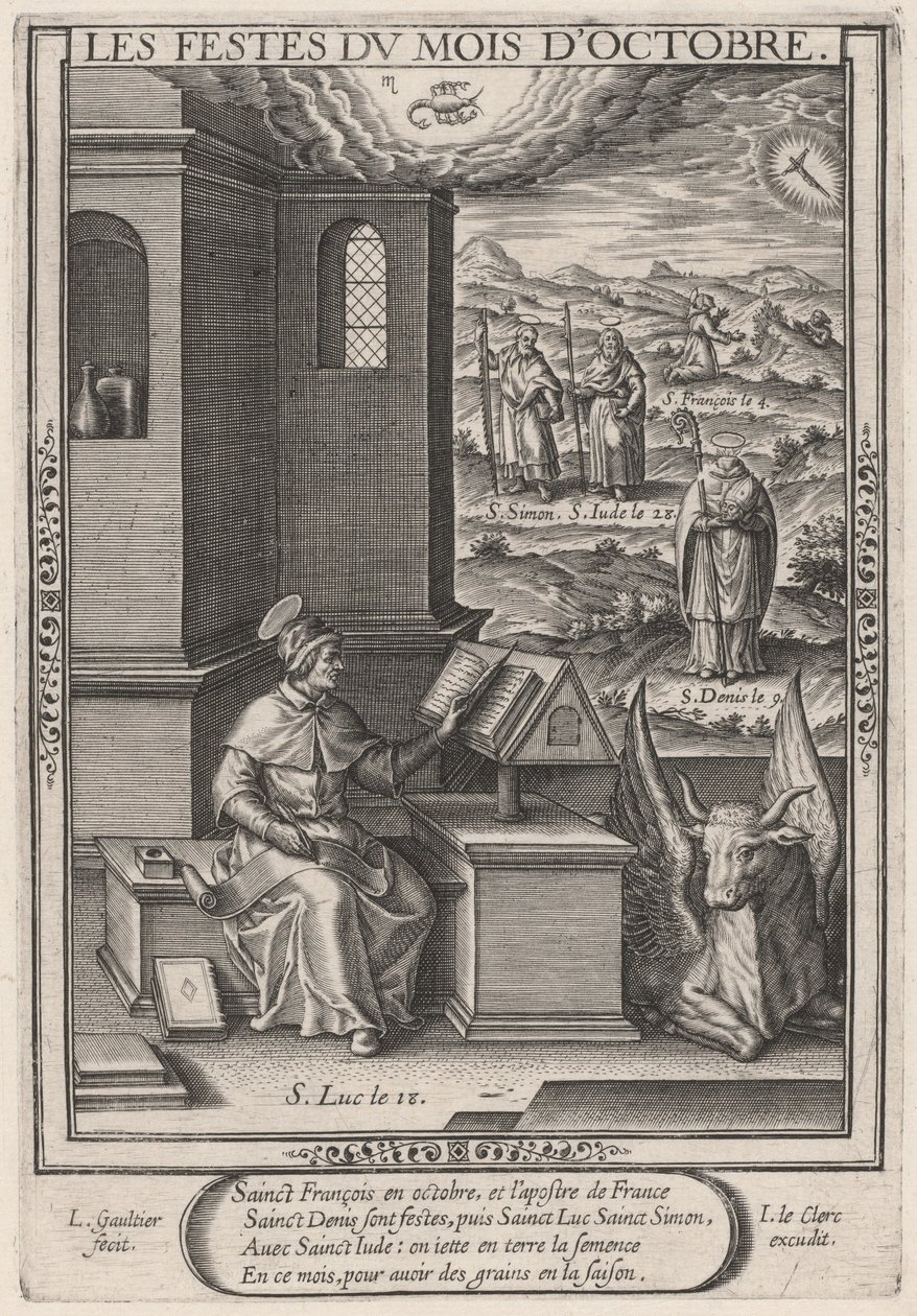 Októberi ünnepségek (október: Szent Lukács) alkotó: Leonard Gaultier