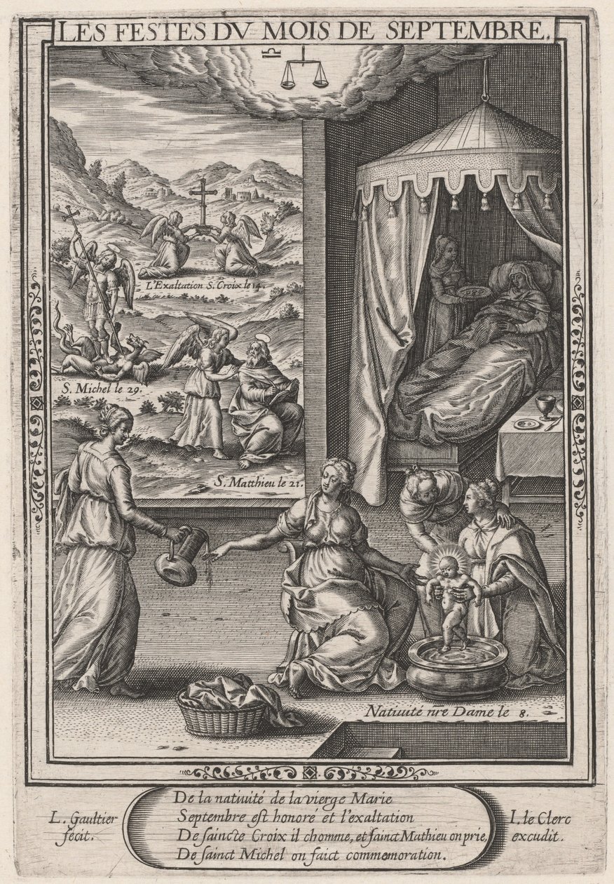 Szeptemberi ünnepek (szeptember: Szűzanya születése) alkotó: Leonard Gaultier
