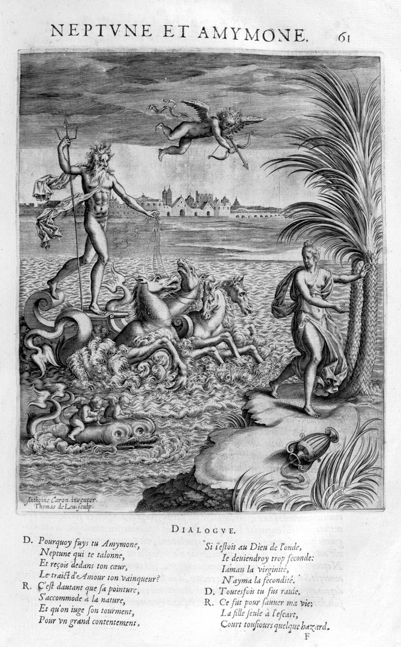 Neptunusz és Amimone, 1615 alkotó: Leonard Gaultier