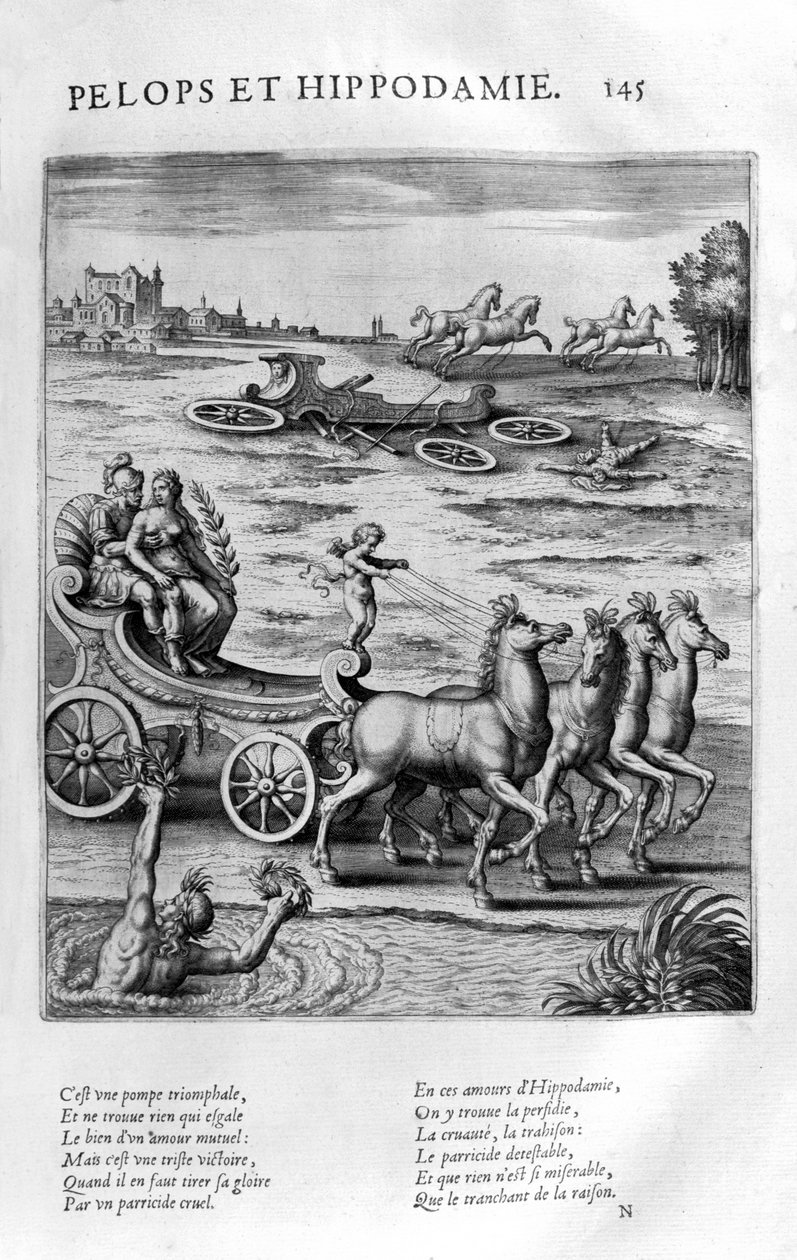Pelops és Hippodamia, 1615 alkotó: Leonard Gaultier