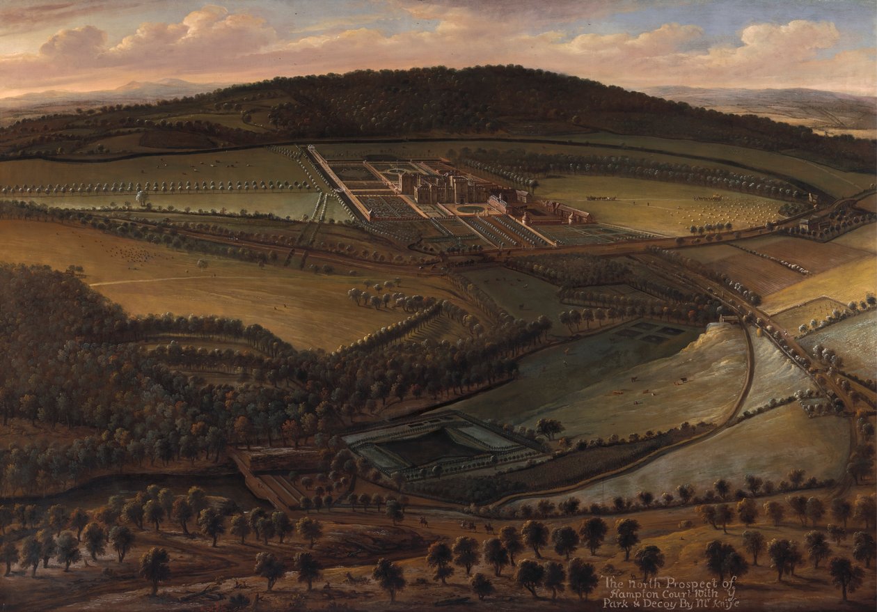 Hampton Court északi kilátása, Herefordshire alkotó: Leonard Knyff