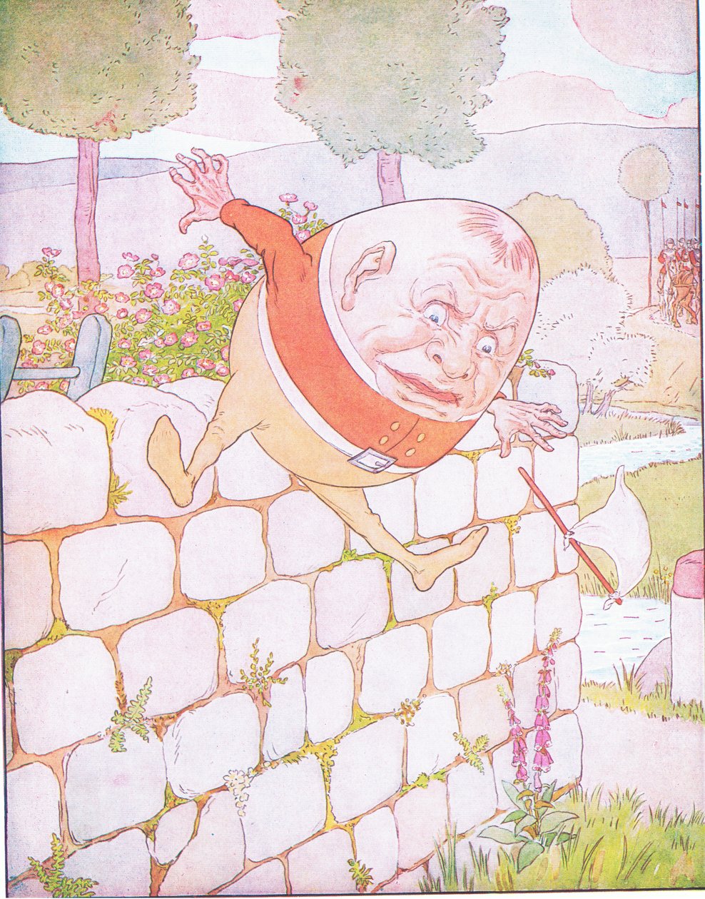 Humpty Dumpty remekül esett (színes litó) alkotó: Leonard Leslie Brooke