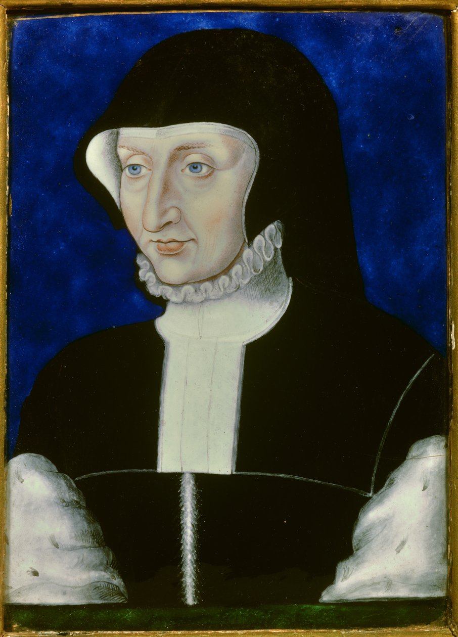 Antoinette de Bourbon portréja, alkotó: Leonard Limosin