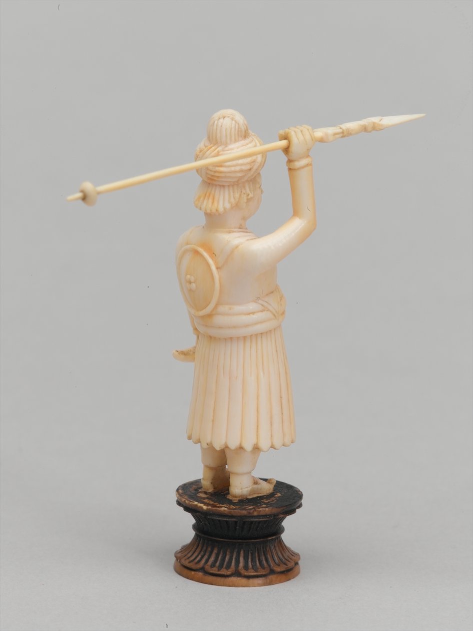 Fekete gyalog, sakkfigura, India, 1820 körül alkotó: Leonard Wells Volk
