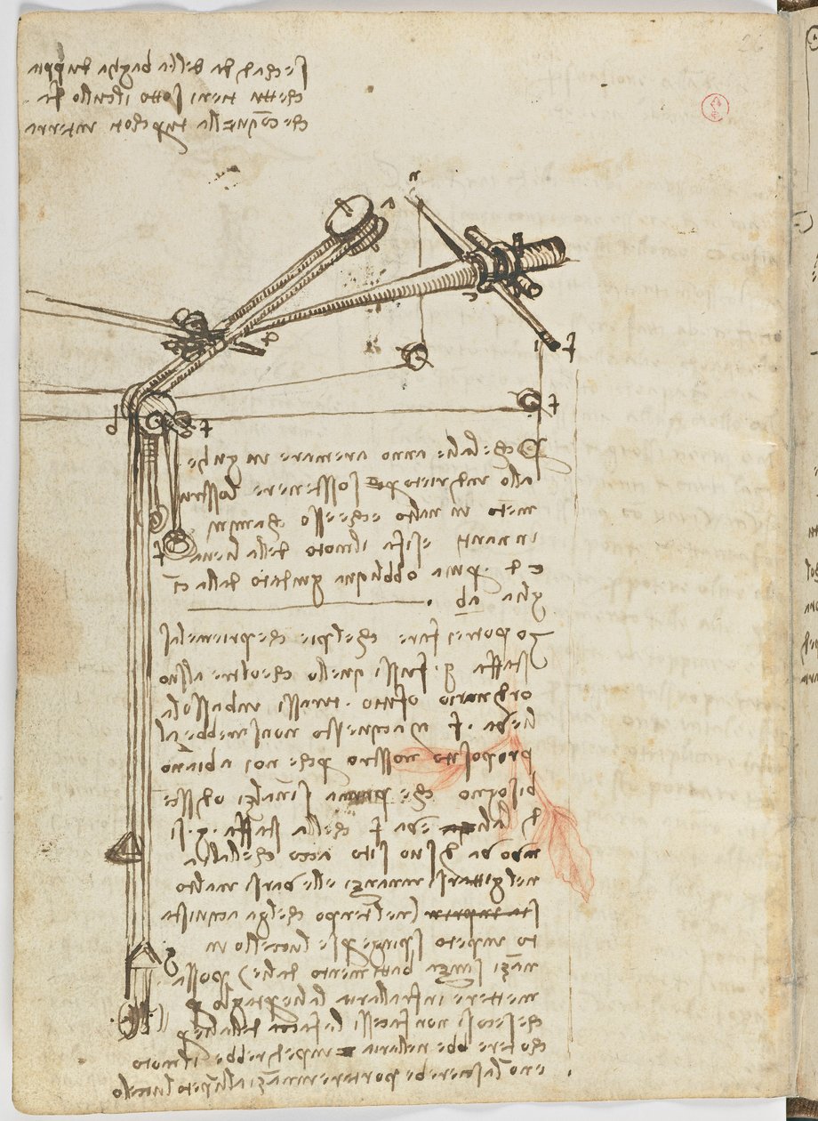 Birds Flight Code, c. 1505-06, papír kézirat, cc. 18, lap 16 verso alkotó: Leonardo da Vinci