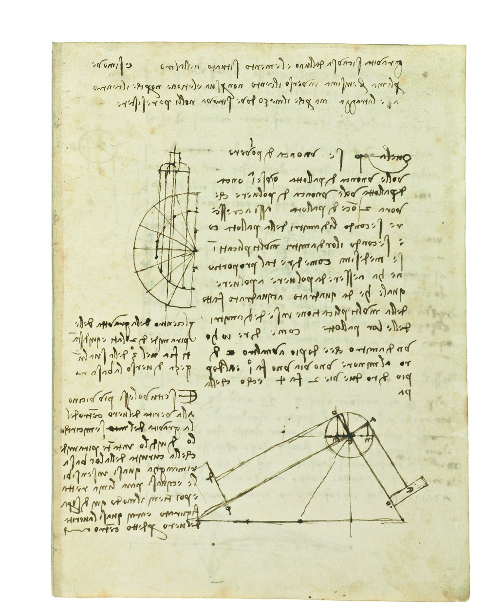 Codex a madarak repüléséről, Folio 2 recto alkotó: Leonardo da Vinci