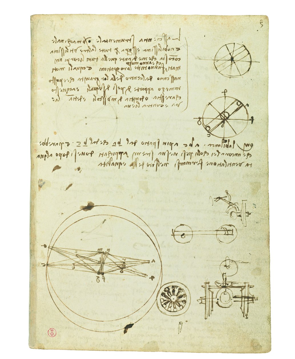 Codex a madarak repüléséről, Folio 3 recto alkotó: Leonardo da Vinci