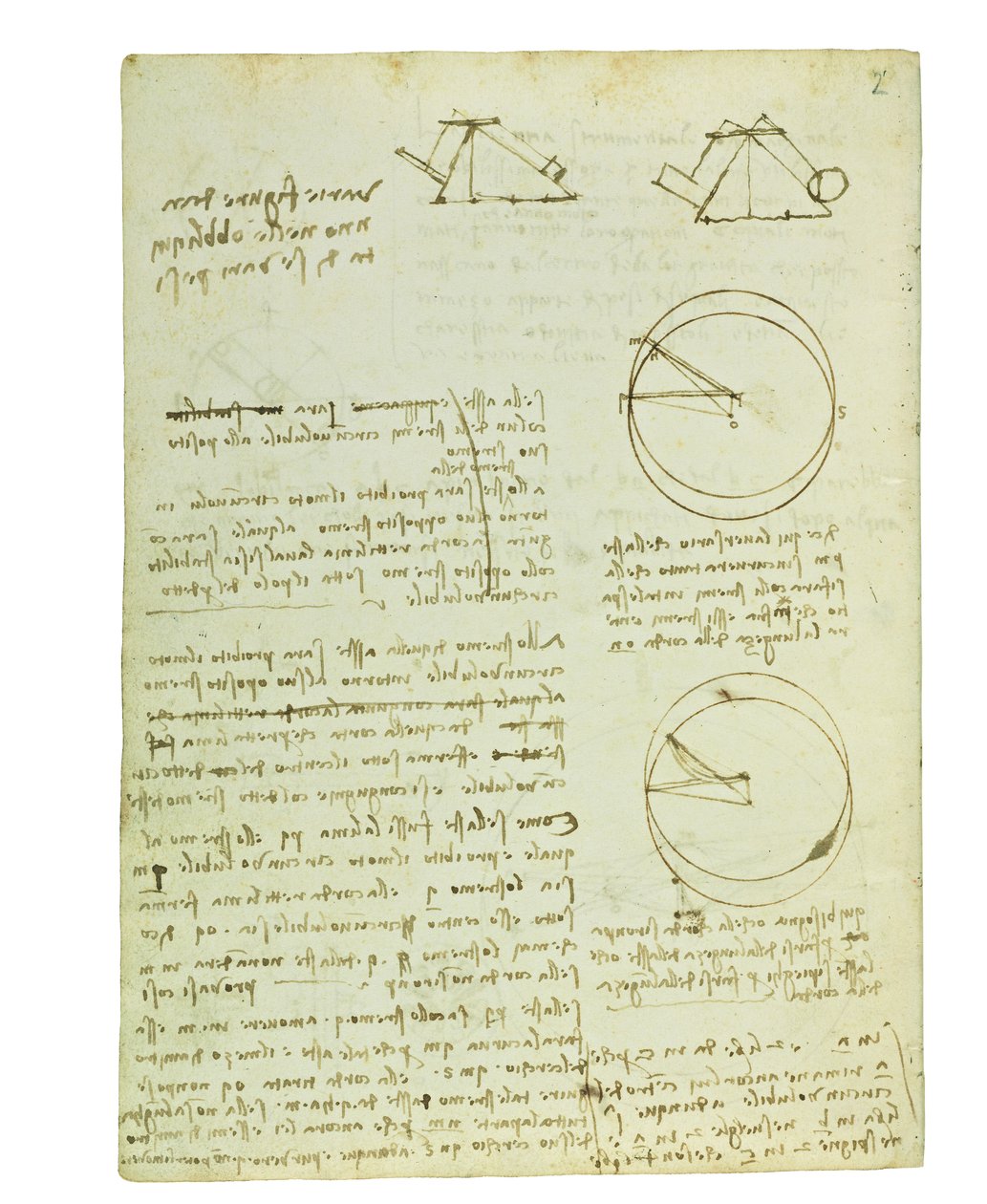 Codex a madarak repüléséről, Folio 3 verso alkotó: Leonardo da Vinci
