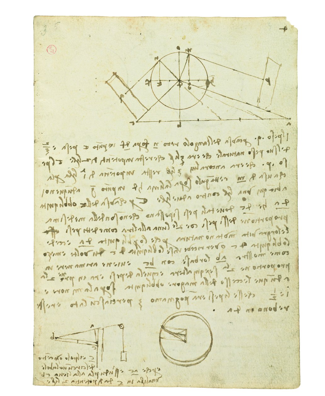 Kódex a madarak repüléséről, Folio 4 recto alkotó: Leonardo da Vinci