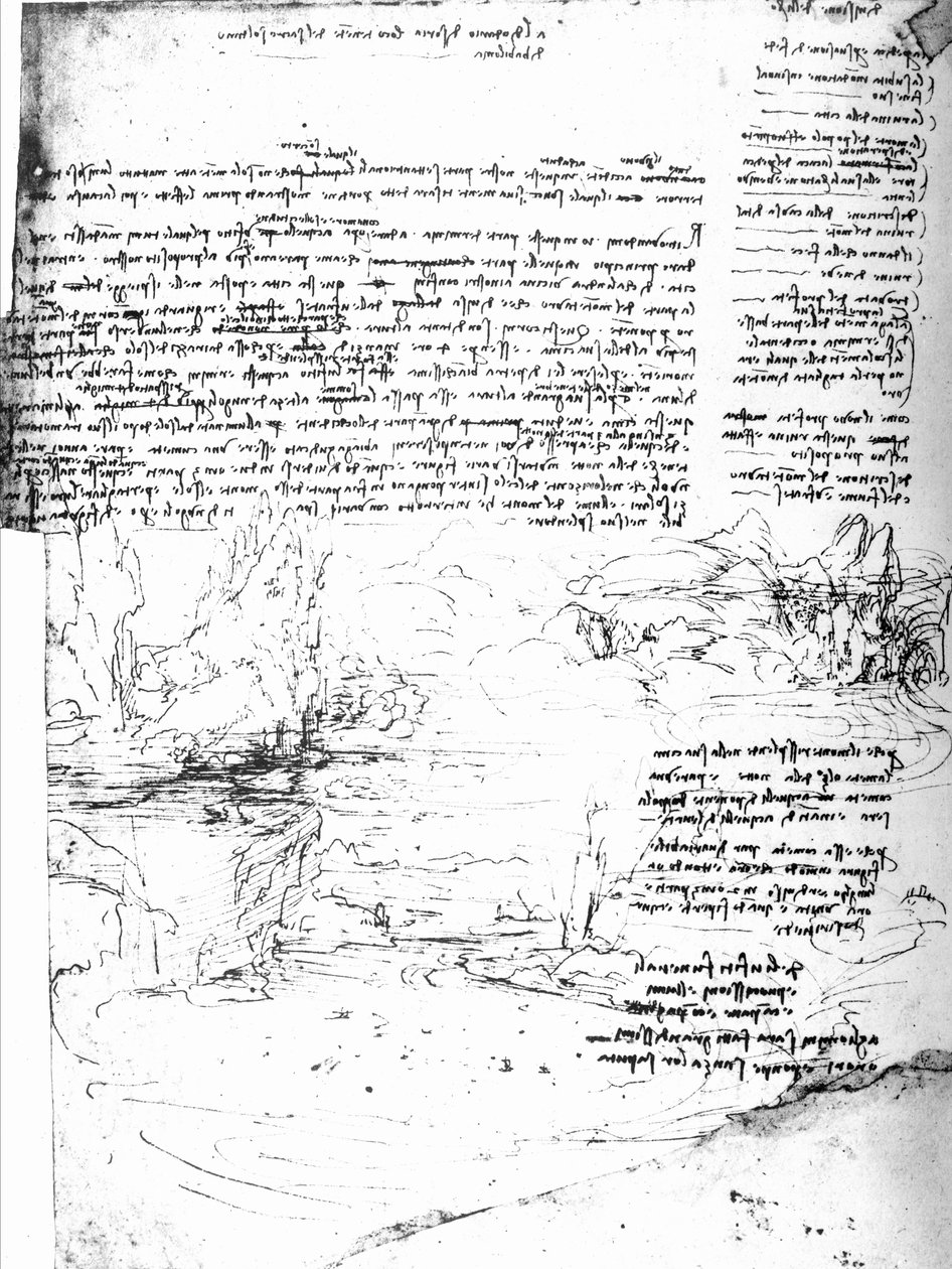 Fol.145v-a, oldal Da Vinci jegyzetfüzetéből alkotó: Leonardo da Vinci