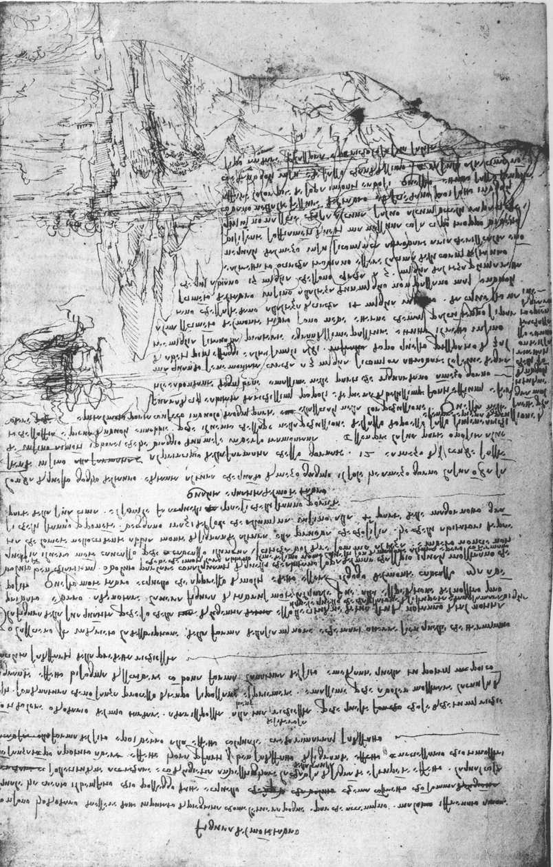 Fol.145v-b, oldal Da Vinci jegyzetfüzetéből alkotó: Leonardo da Vinci