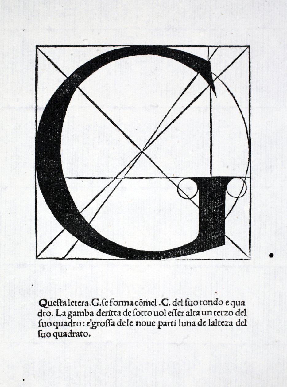 G, illusztráció Luca Pacioli (1445-1517 körül) "Divina Proportione" című művéből, eredetileg kiadva. Velence, 1509 alkotó: Leonardo da Vinci