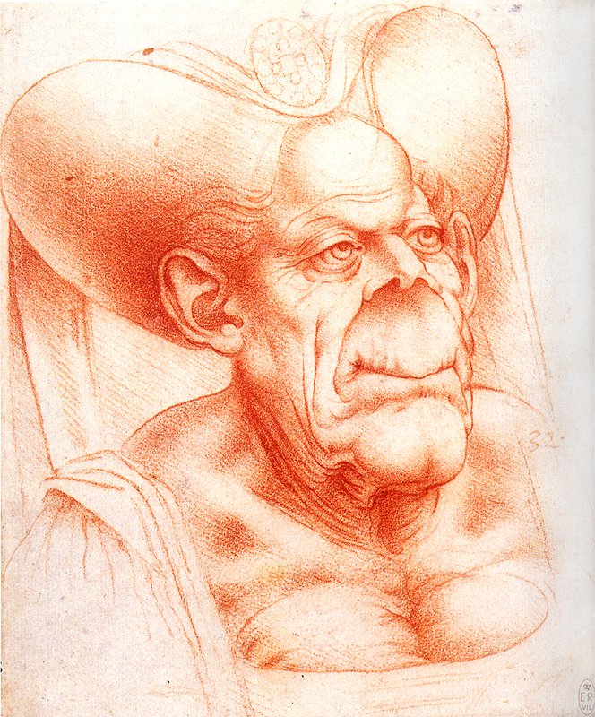 Groteszk fej alkotó: Leonardo da Vinci