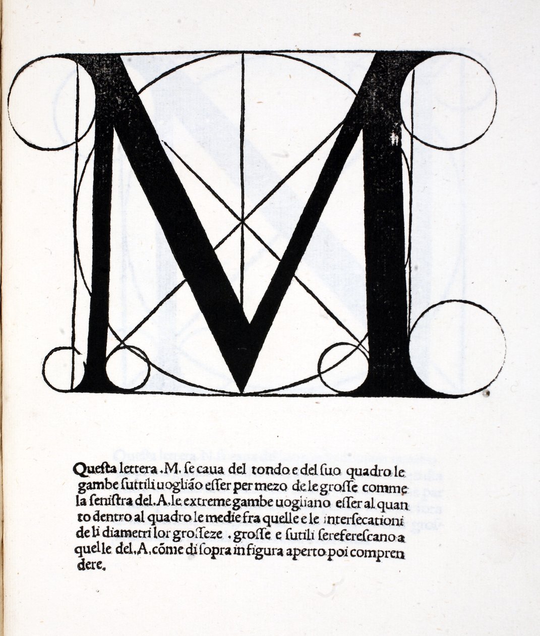 M, illusztráció Luca Pacioli (1445-1517 körül) "Divina Proportione" című művéből, eredetileg kiadva. Velence, 1509 alkotó: Leonardo da Vinci