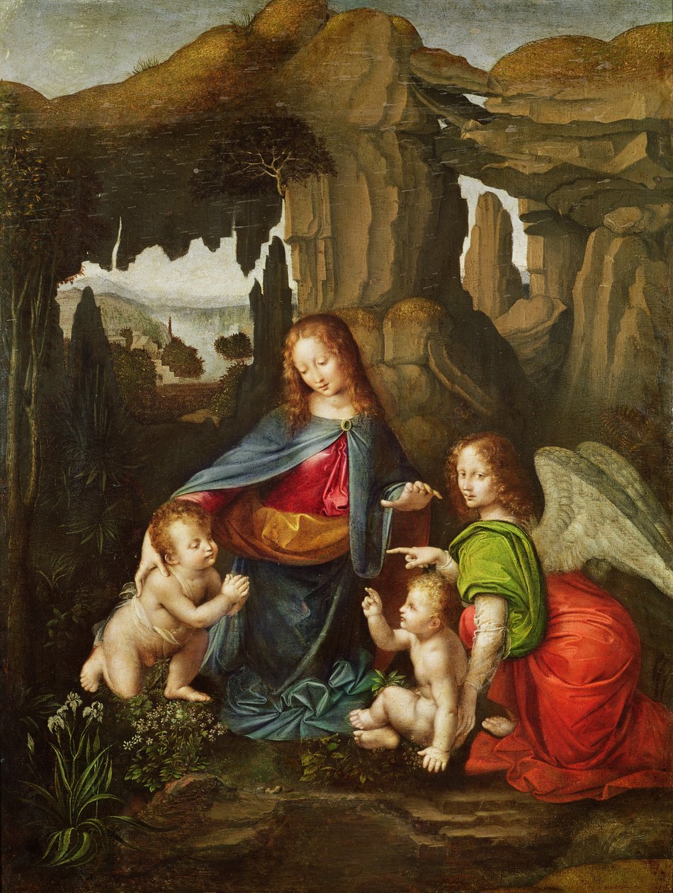A sziklák Madonnája alkotó: Leonardo da Vinci