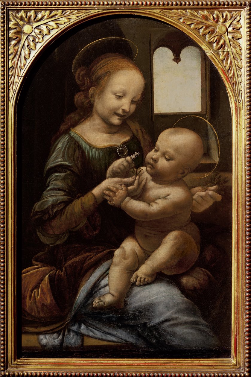 Madonna virággal, vagy Madonna Benois, 1478 körül alkotó: Leonardo da Vinci