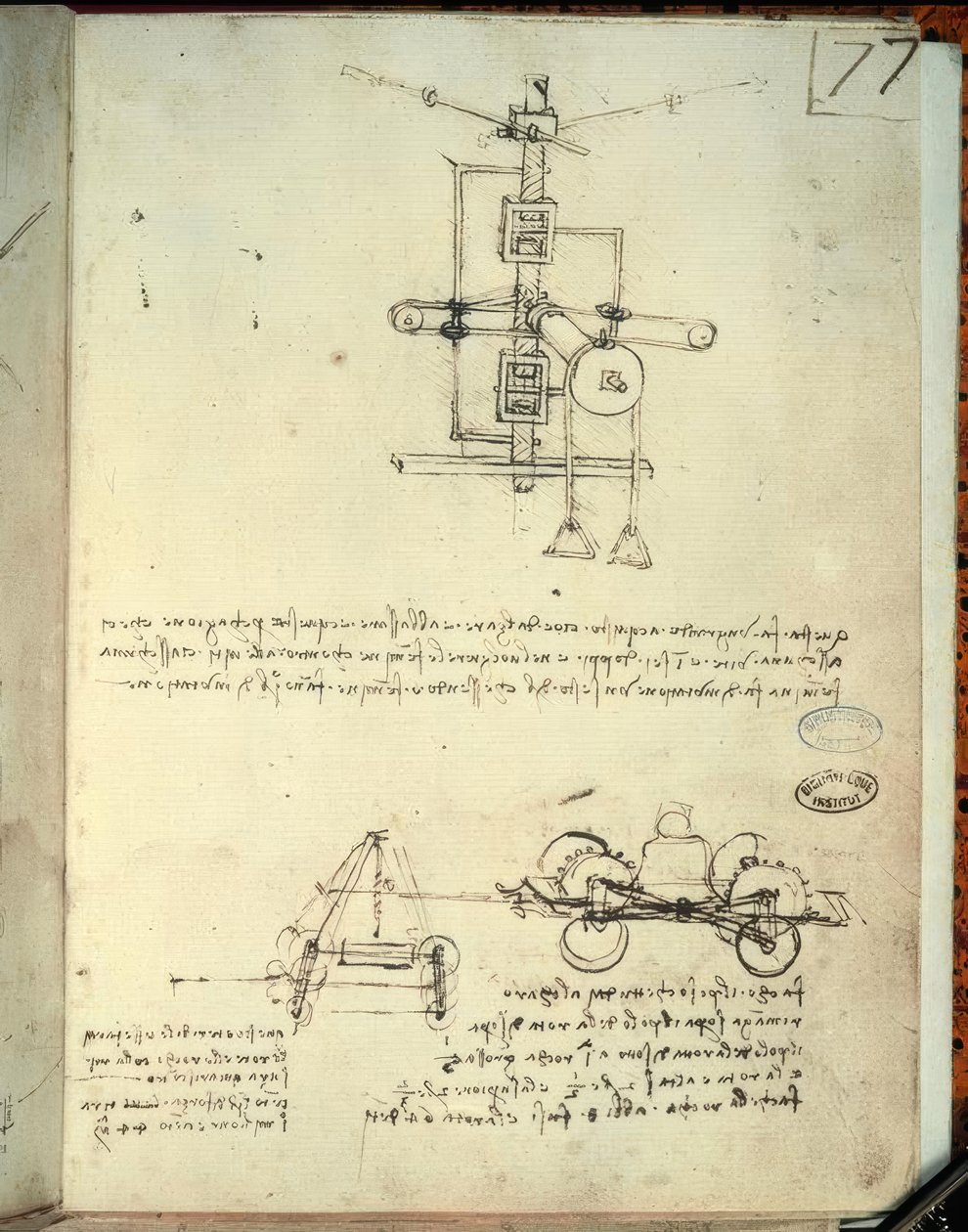 gépezet alkotó: Leonardo da Vinci