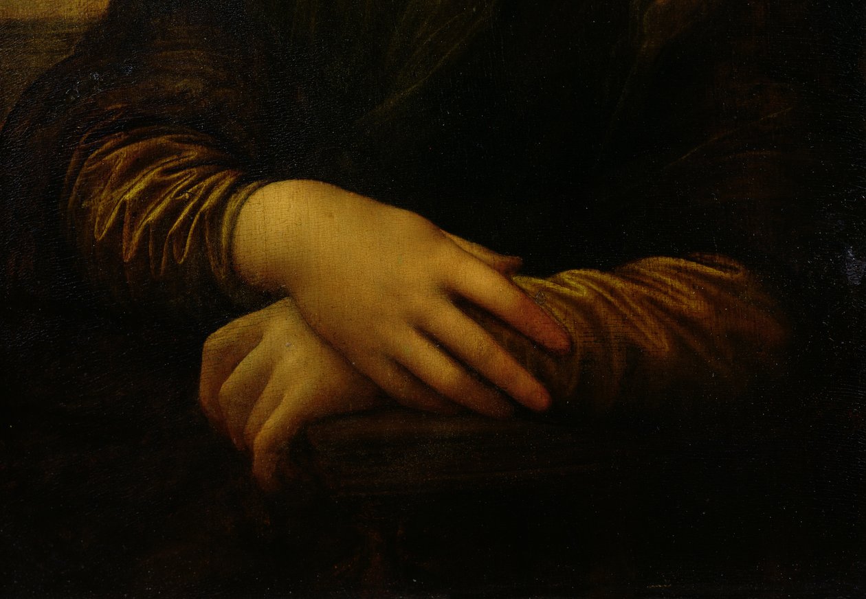 Mona Lisa, részlet a kezéről, 1503-06 körül alkotó: Leonardo da Vinci