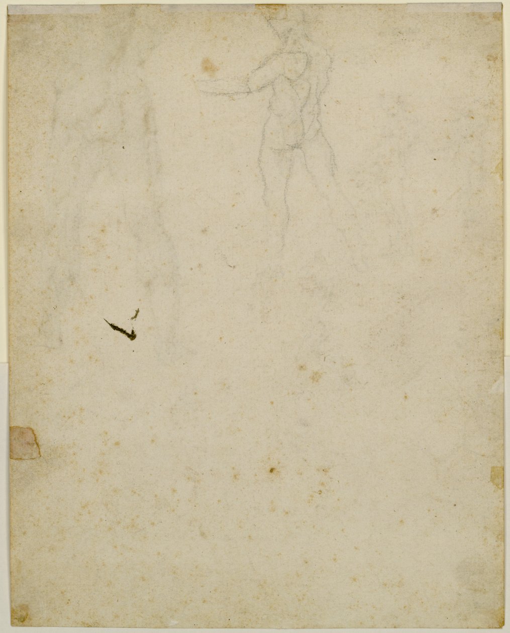 A középső alak vázlata a téglalapon, balról nézve alkotó: Leonardo da Vinci