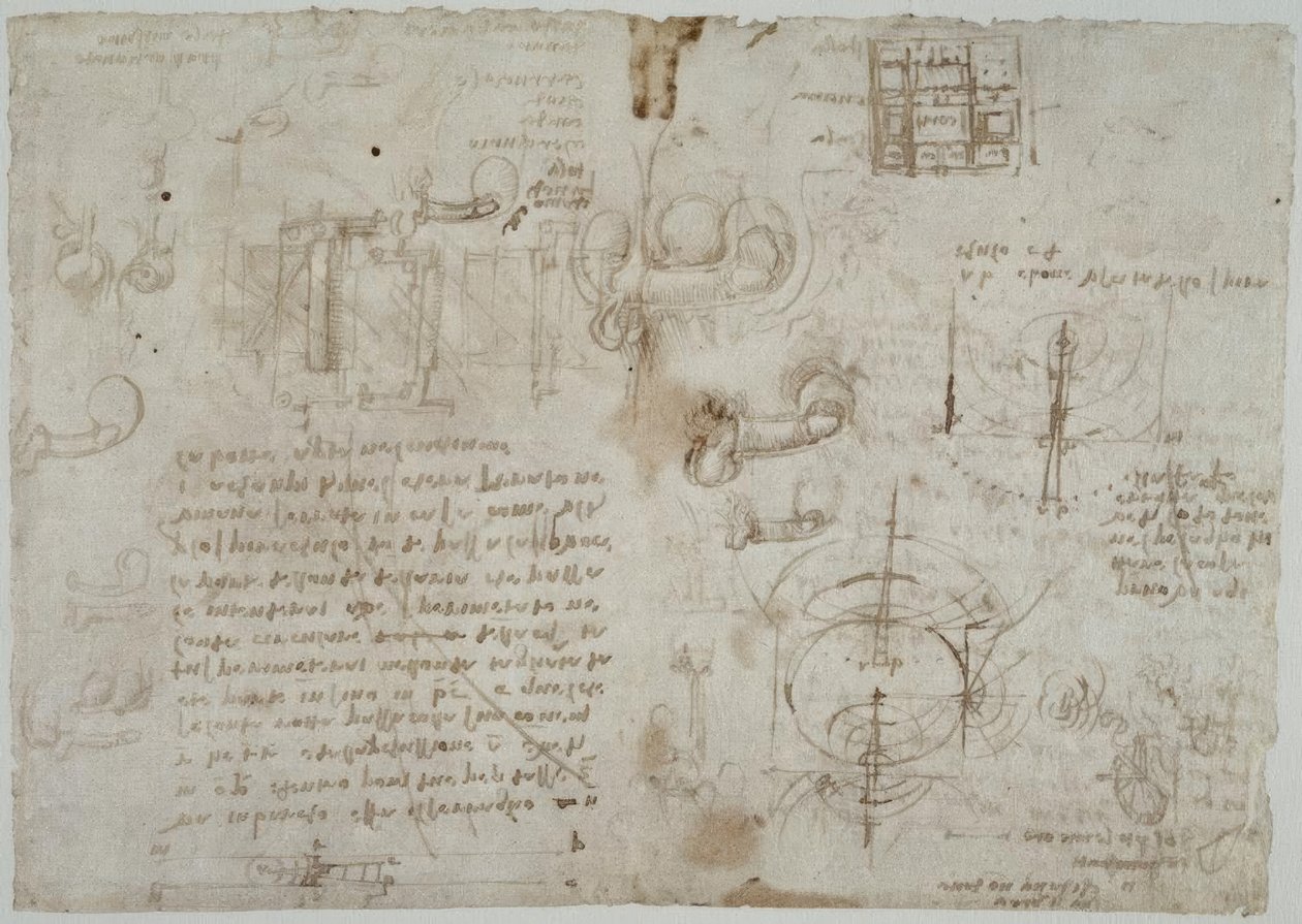 Tanulmányok a víz hullámmozgásáról,... alkotó: Leonardo da Vinci