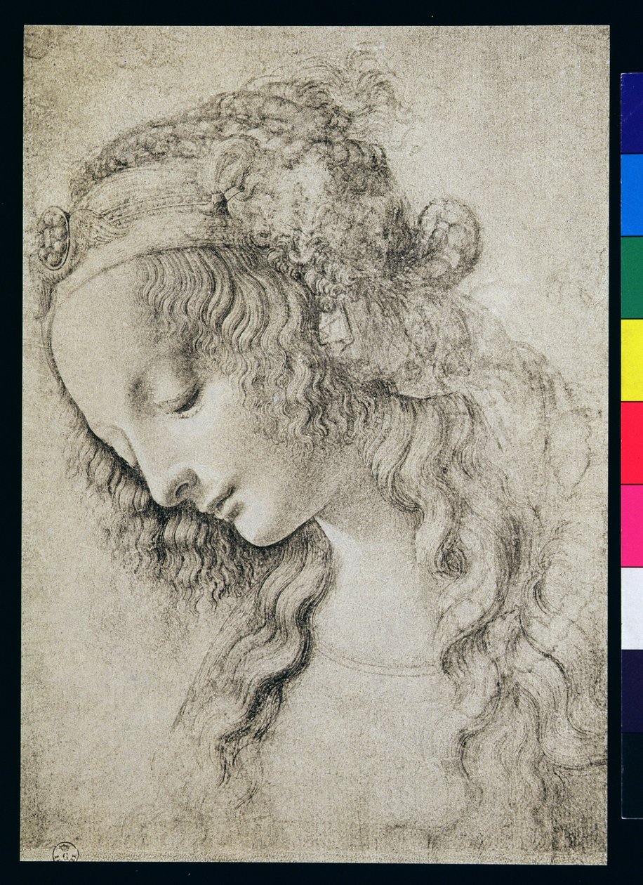 Tanulmány Mária Magdolna fejéhez (szén papíron) alkotó: Leonardo da Vinci