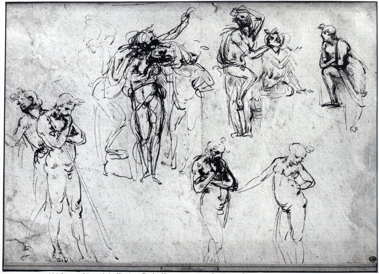 Meztelen férfiak tanulmányozása alkotó: Leonardo da Vinci
