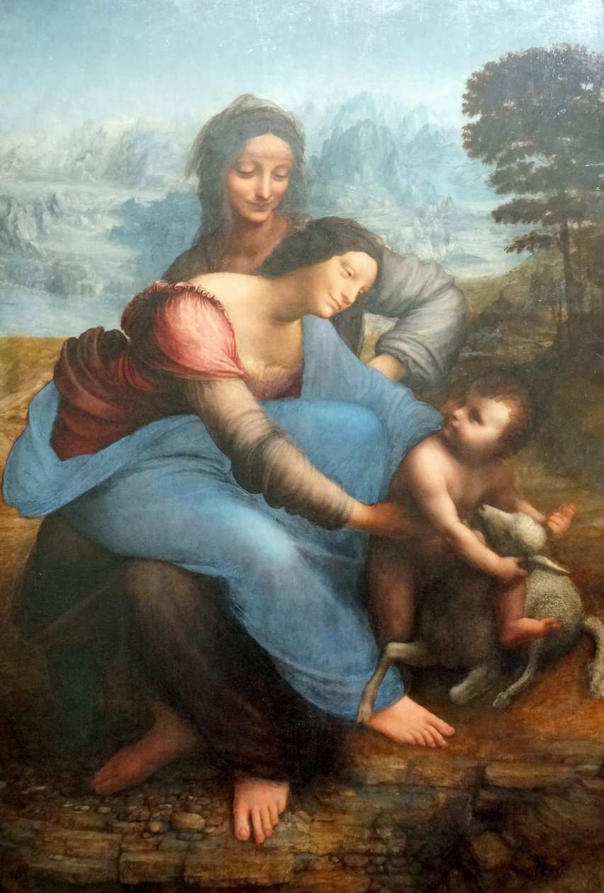 Szűz és gyermek Szent Annával alkotó: Leonardo da Vinci