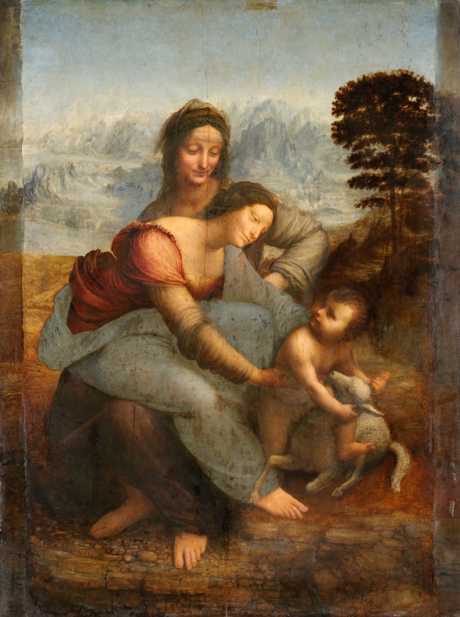 Szűz és gyermek Szent Annával alkotó: Leonardo da Vinci