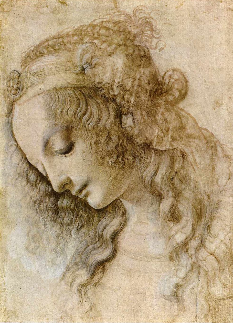 Női fej a profilban alkotó: Leonardo da Vinci