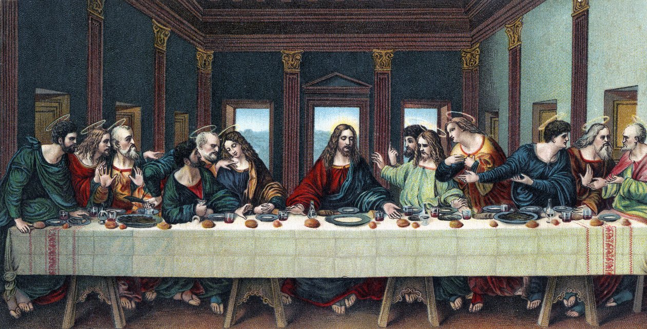Az utolsó vacsora – Újszövetség alkotó: Leonardo da after Vinci