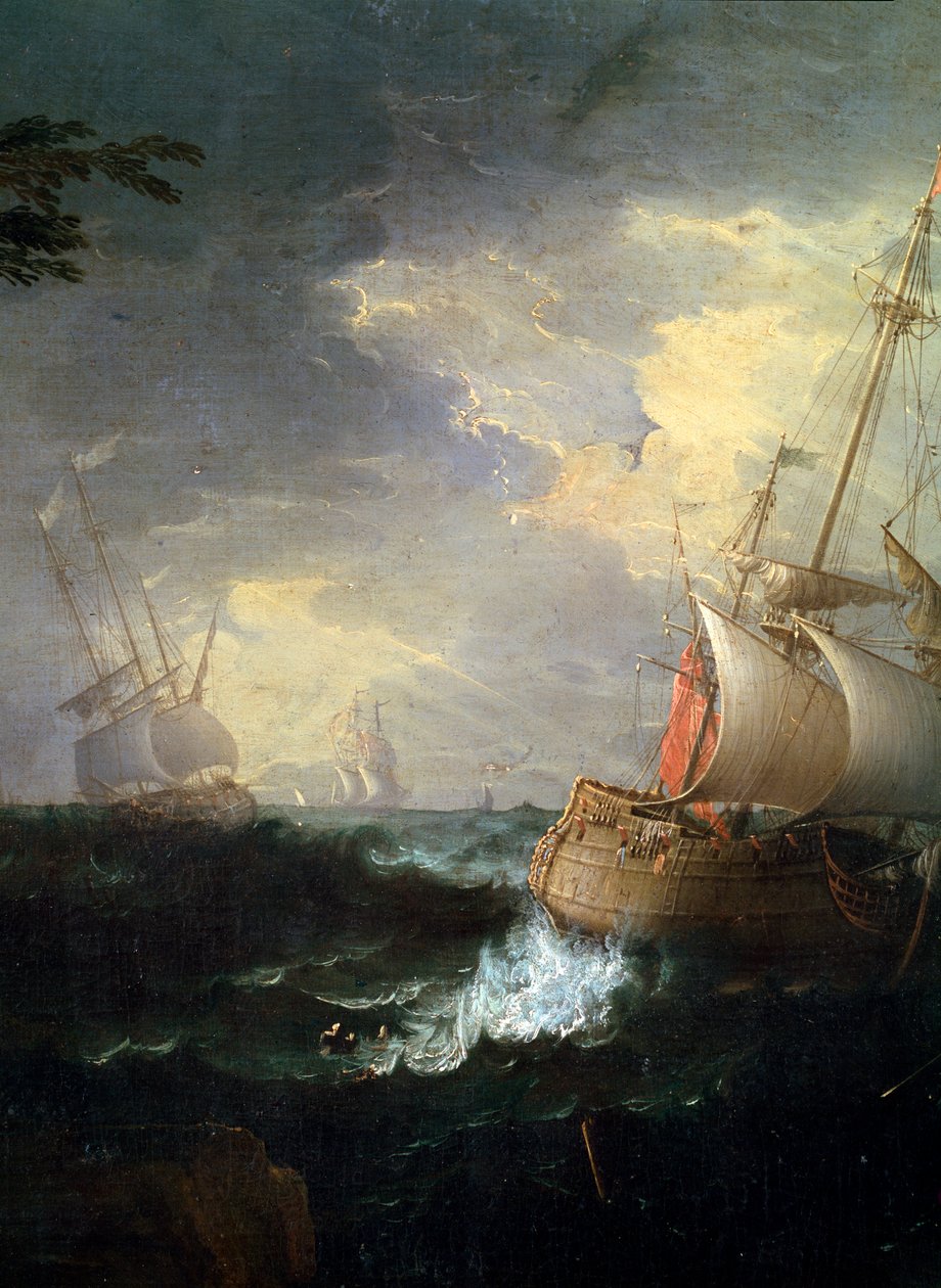 Viharos tenger, 1700-1750. Részlet. alkotó: Leonardo Coccorante