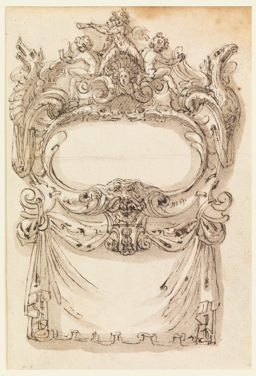 Az Escutcheon és a Draped Tablet kialakítása alkotó: Leonardo Scaglia
