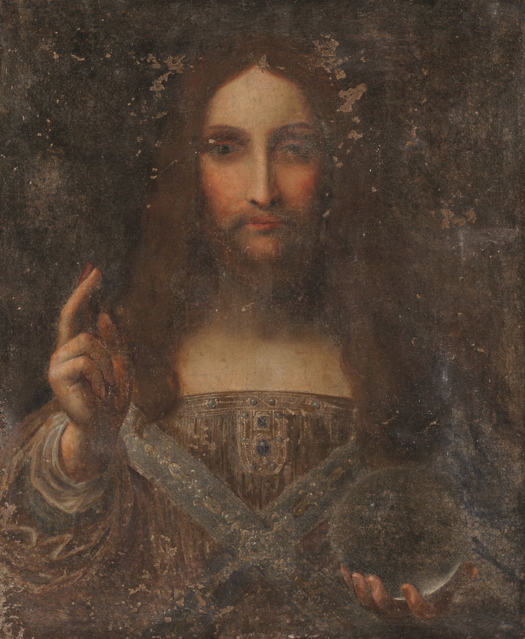 Salvator Mundi (olaj, vászon) alkotó: Leonardo da (after) Vinci
