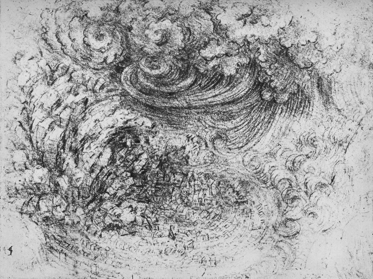 Felhőszakadás, c1480, 1945 alkotó: Leonardo da Vinci