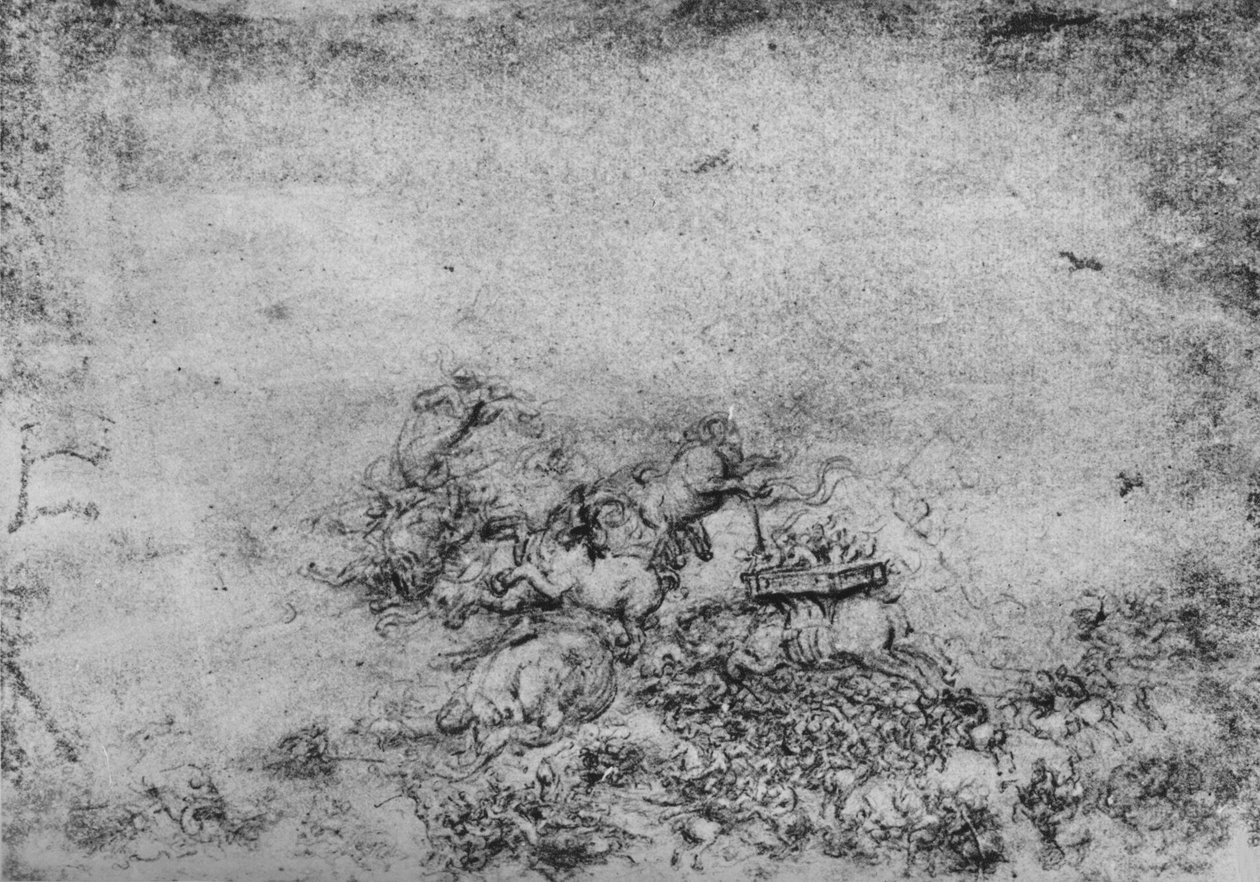 Fantasztikus csata, c1480, 1945 alkotó: Leonardo da Vinci