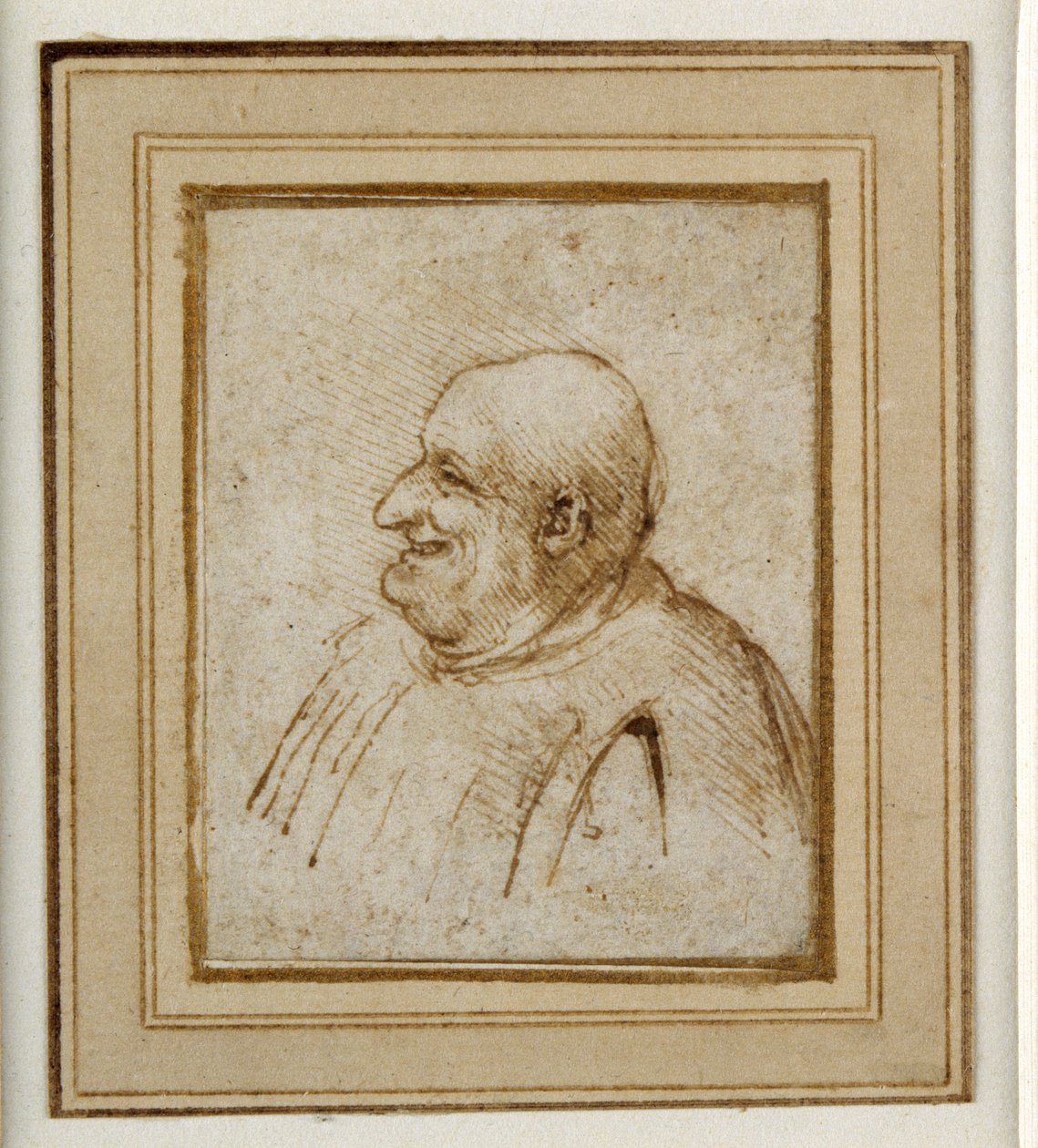 Karikatúra (toll és tinta papíron) alkotó: Leonardo da Vinci