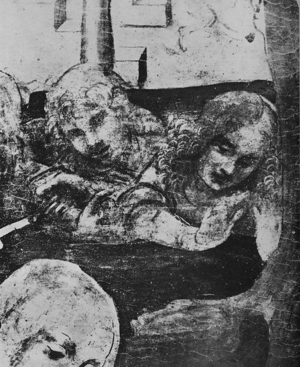 A mágusok imádása – Angyalok a Szűz mögött, c1481 1945 alkotó: Leonardo da Vinci