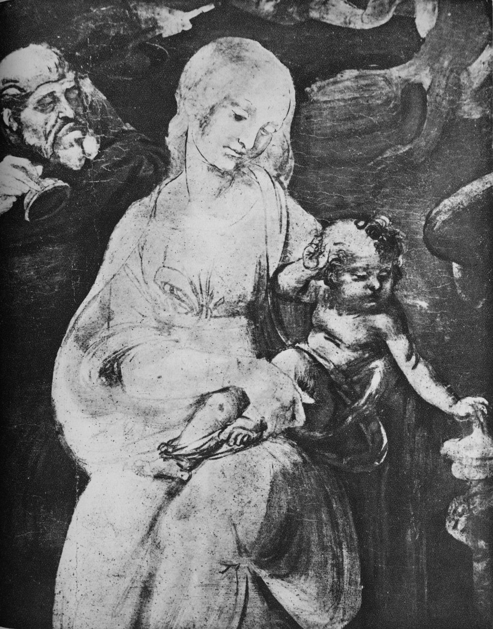 A mágusok imádása – Szűz és gyermek, c1481, 1945 alkotó: Leonardo da Vinci